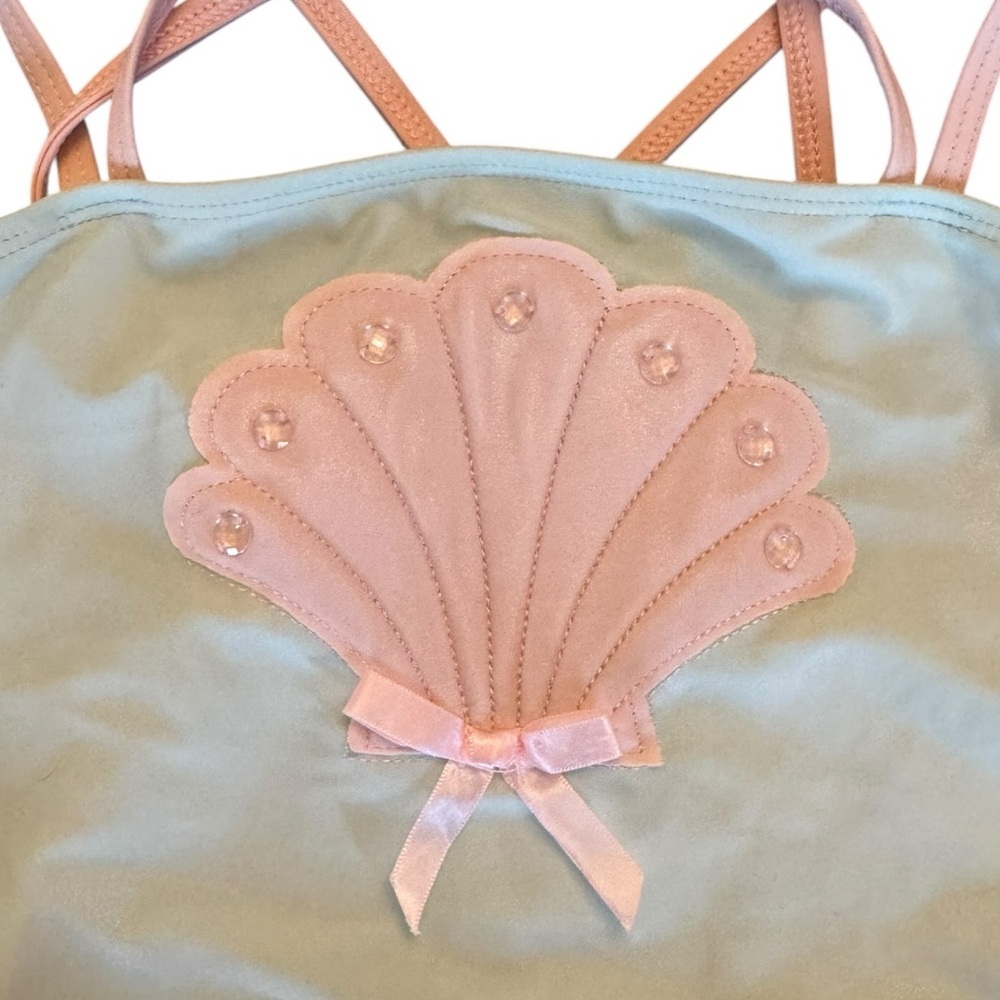 Kate Mack Pink Seashell Swimsuit size 10 - Picture 3 of 7